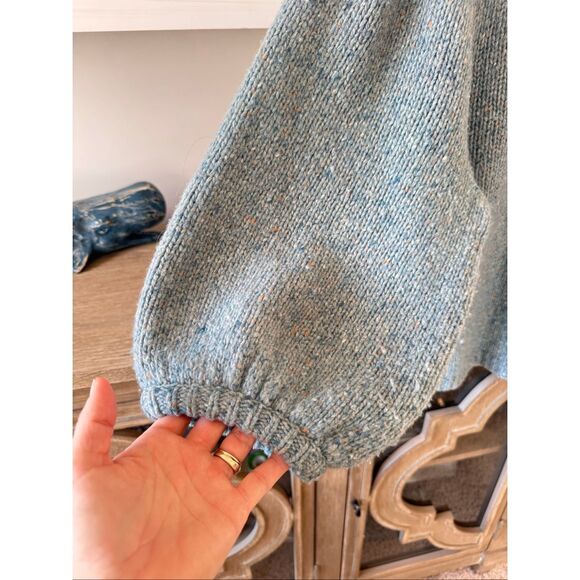 DEMYLEE Bardot Sweater in Sea Mist Blue Size Medium - Picture 4 of 9